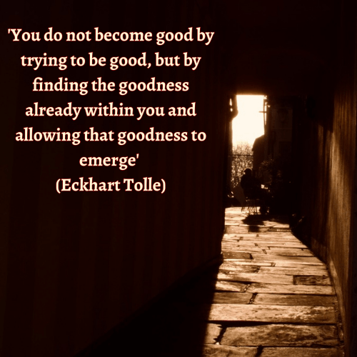 The tiring, futility of trying to be&nbsp;good.